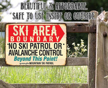 Load image into Gallery viewer, Ski Area Boundary - Metal Sign: 8 x 12
