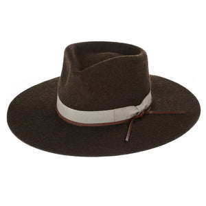 Byron Bay Wool Felt Hat: Dark Brown / Large/Extra Large