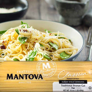 Fine Italian Food - Mantova Bronze Cut Linguine Pasta, 1 lb.