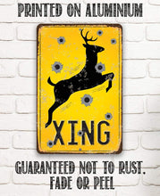 Load image into Gallery viewer, Deer Xing - Metal Sign: 8 x 12
