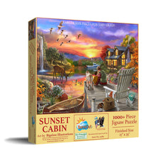 Load image into Gallery viewer, Sunset Cabin 1000+ pc Puzzle
