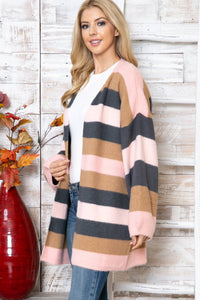 Stripe - Pink cover up