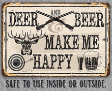 Load image into Gallery viewer, Deer and Beer - Metal Sign: 8 x 12

