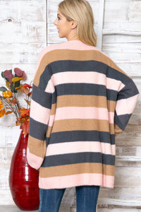Stripe - Pink cover up