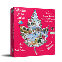 Load image into Gallery viewer, Winter on the Lake SHAPED Puzzle
