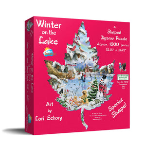 Winter on the Lake SHAPED Puzzle