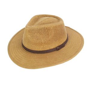 Braxton Cotton Canvas Resort Fedora Hat
