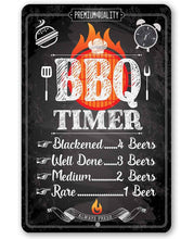 Load image into Gallery viewer, Barbecue Timer - Metal Sign: 8 x 12
