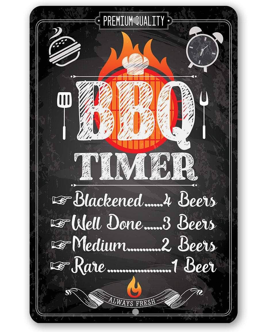 Barbecue Timer - Metal Sign