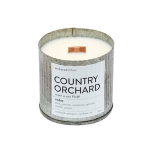 Country Orchard Wood Wick Rustic Farmhouse Soy Candle: 10oz