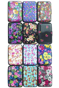 Cap Zone - Various Floral Print Glossed Card Safe Caddy Case