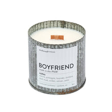 Load image into Gallery viewer, Boyfriend Wood Wick Rustic Farmhouse Soy Candle: 10oz
