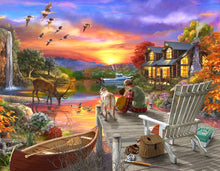 Load image into Gallery viewer, Sunset Cabin 1000+ pc Puzzle
