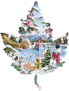 Winter on the Lake SHAPED Puzzle