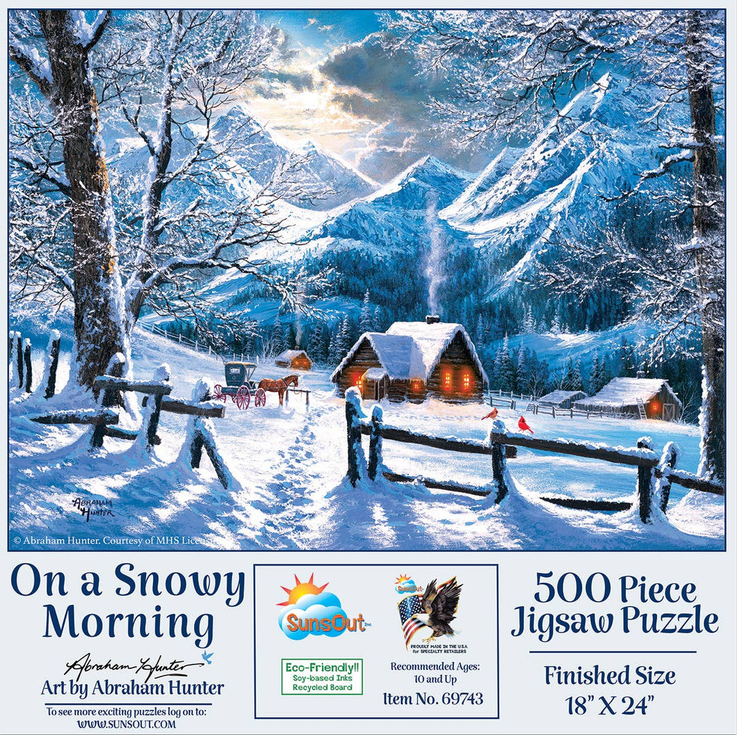 On a Snowy Morning 500pc Puzzle: 18x24