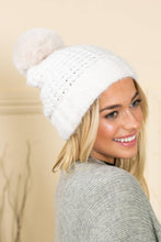 Load image into Gallery viewer, White beanie
