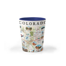 Load image into Gallery viewer, Colorado State Map Ceramic Shot Glass - 1.5 oz
