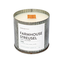 Load image into Gallery viewer, Farmhouse Streusel Wood Wick Rustic Farmhouse Soy Candle: 10oz
