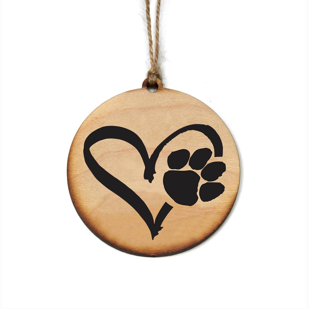 Driftless Studios - Puppy Heart Wood Ornament